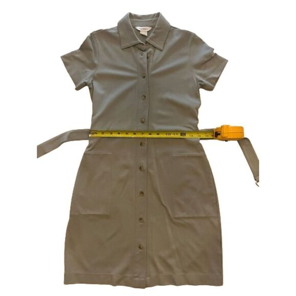 Club Monaco Short Sleeve Sage Belted Button Down Shirt Dress Size XS - Picture 6 of 7